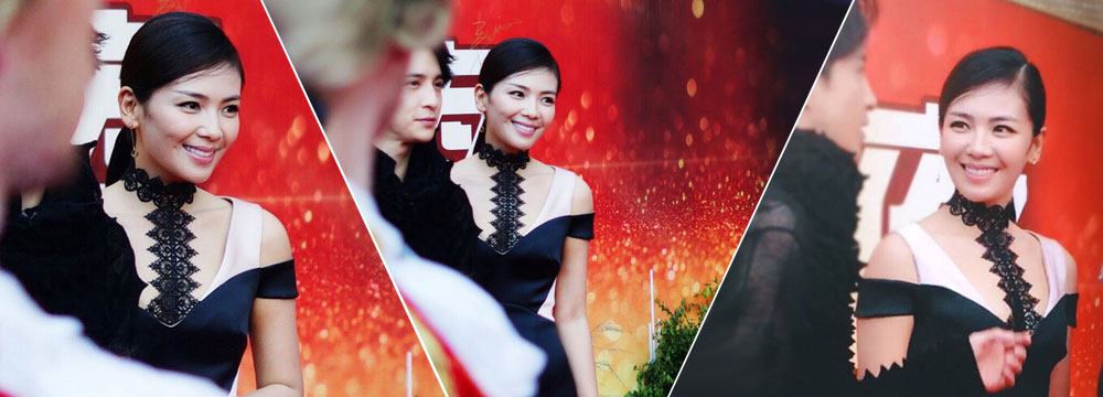 蕾丝胸衣保守搭配，刘涛到底穿了几层？