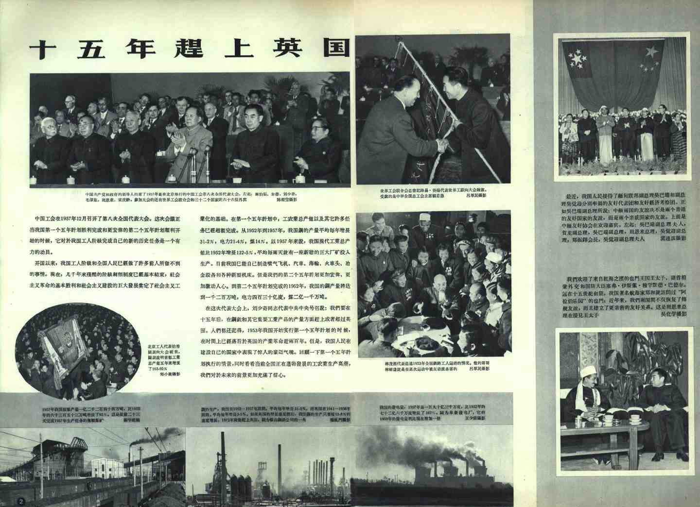 1958年欣欣向荣的中国。