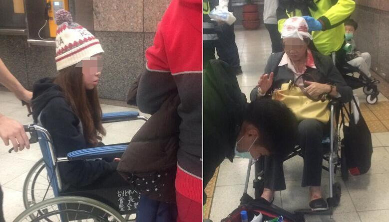 台湾新北地铁电梯故障 少女遭手扶梯掀头皮