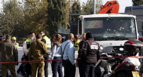 耶路撒冷卡车冲撞人群致4死13伤 以色列称系恐袭