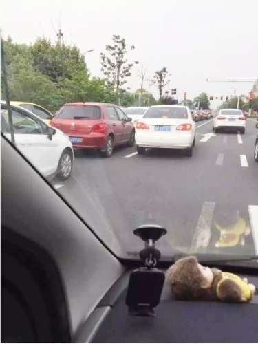 被举报的变道加塞车辆