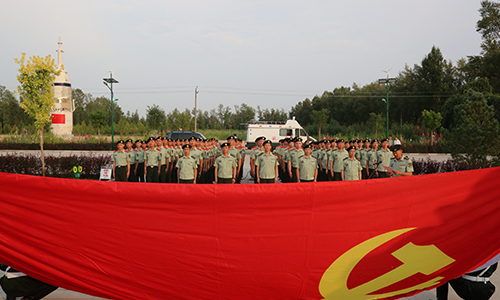 武警榆林支队:党旗映红照我心 坚定信念跟党走