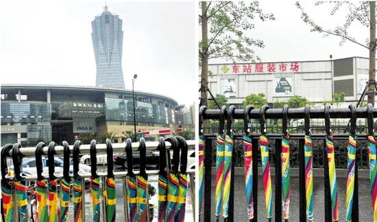 5万把共享雨伞现身杭州 一天就遭城管“下架”