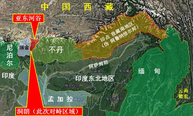 看完这图你就明白，印军越境可变中国收复藏南机会