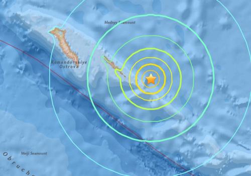 科曼多尔群岛强震后 俄部分地区解除海啸警报