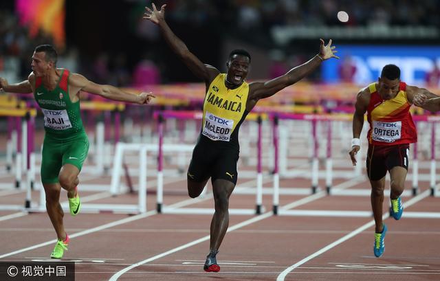 男子110米栏-牙买加名将夺冠 上届冠军斩获银牌