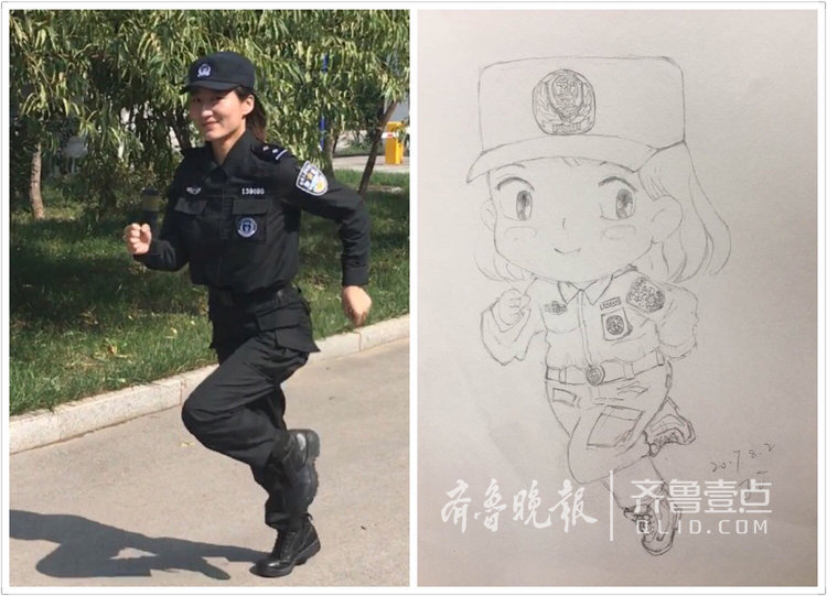 这个特警不太冷,手绘漫画有点萌