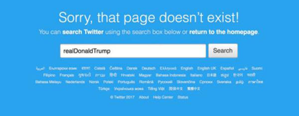 特朗普推特账号被关停 幕后黑手当天正办离职