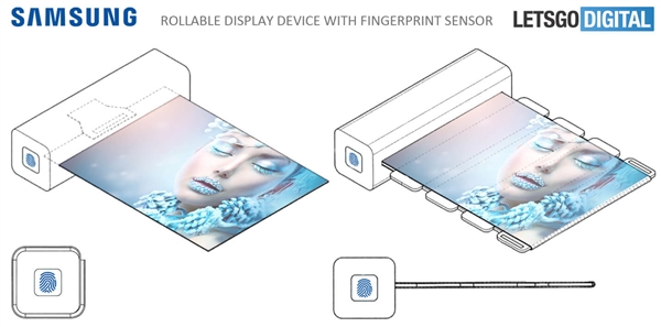 三星新专利曝光：带指纹的卷曲显示屏 解锁才能用