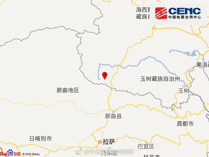 青海唐古拉地区发生3.6级地震 震源深度7千米