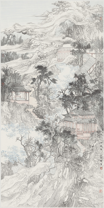 "栖云看山"贺喜山水画作品展在荣宝斋(长沙)开幕