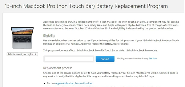 13寸MacBook Pro存在电池隐患，苹果免费修理
