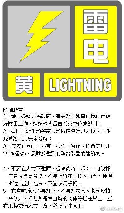 北京发布雷电黄色预警局地7级大风伴有冰雹