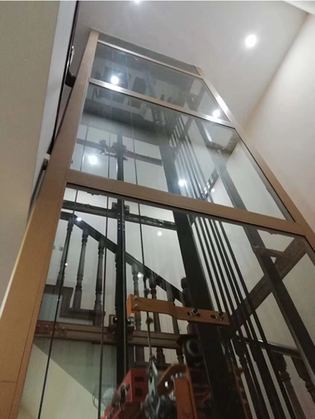 自制家用别墅电梯钢结构井道设计钢材用料造价预算