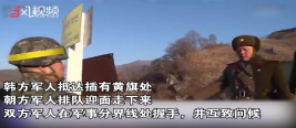朝韩两军在军事分界线握手问候：见到你很高兴