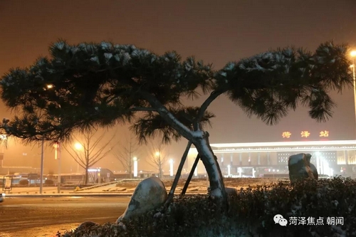 菏泽的雪中景雪中情！雪夜拍摄八个小时，有人爱得热烈、有人活得真诚…