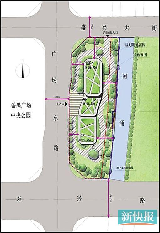 ■番禺工人文化宫选址地块示意图。