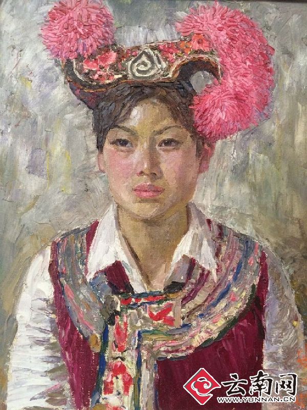 彝族少女（油画）