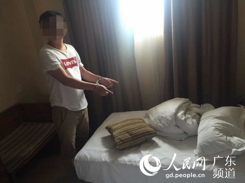 警方抓捕犯罪嫌疑人现场。广州市公安局供图