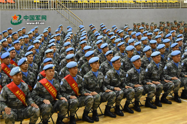 参加大会的维和官兵。叶洋萍 摄