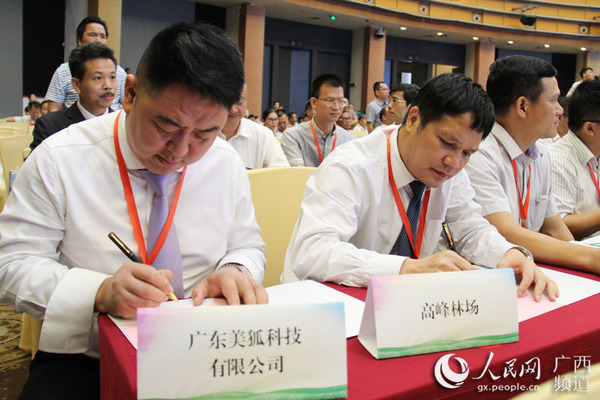 高峰林场与合作客户进行意向签约