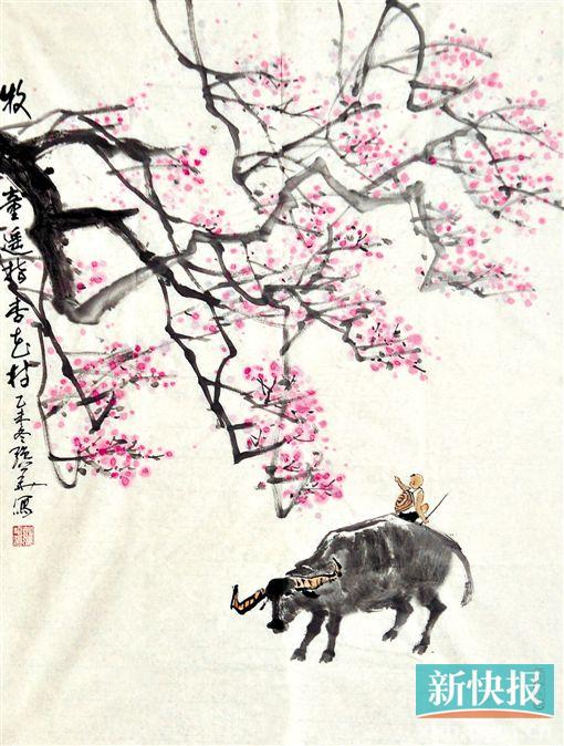 ■彭强华 牧童遥指杏花村 90cm×68cm