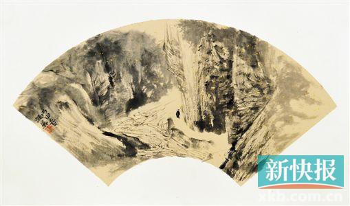 ■姚涯屏 山水 扇面