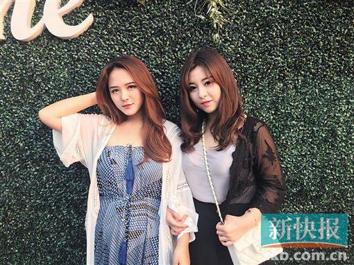 ■大码模特晶晶(左)和佑佑(右)。