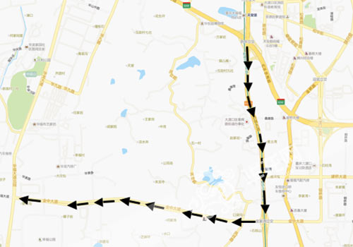 改道线路图二 交巡警总队供图