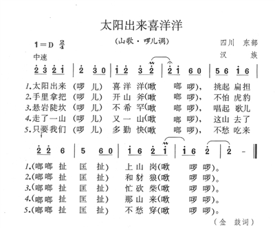 太阳出来喜洋洋简谱纲_太阳出来喜洋洋简谱(2)