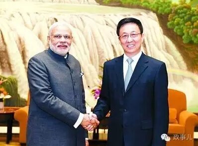 　　韩正与莫迪