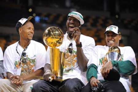 　　凯尔特人“三巨头”夺得2008年NBA总冠军
