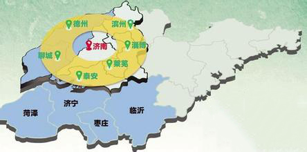山东省会城市经济圈图示（资料图）