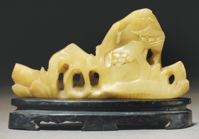 【山水楼阁笔架】