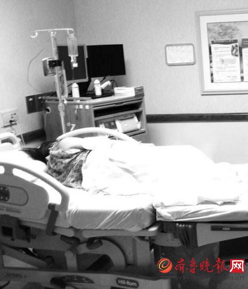 张萌(化名)在美生产时医院一景。受访者供图