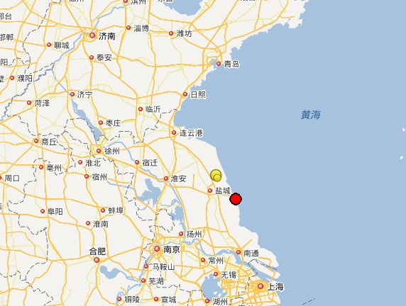 江苏盐城大丰区发生2.9级地震 震源深度15公里