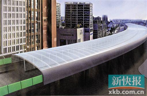 ■全封闭声屏障外部示意图。    新快报记者 王飞/摄