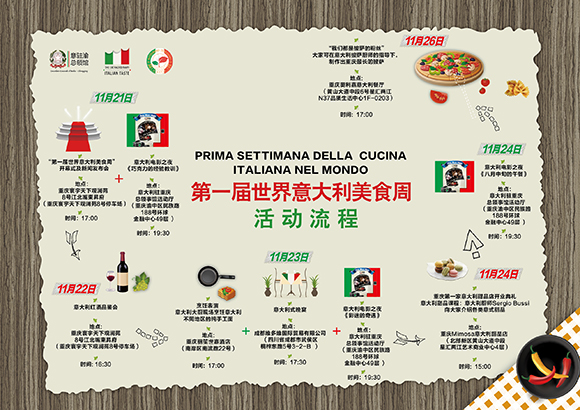 第一届世界意大利美食周流程。