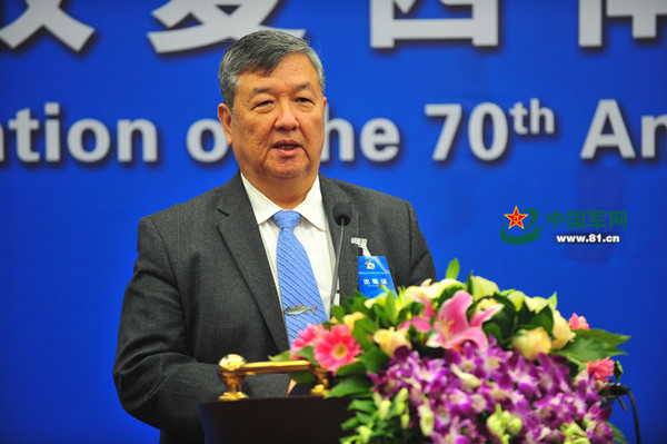 2016年12月8日，中国收复西南沙群岛70周年纪念活动在北京举行。中国台湾学者傅崐成发言。李高健 摄