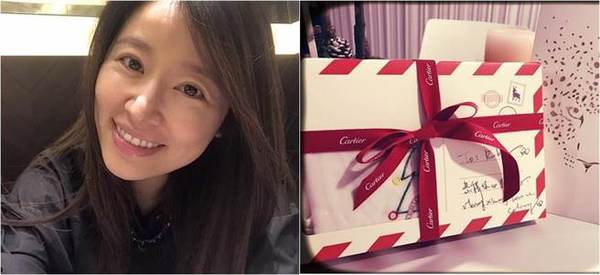 林心如喜晒腹中娃儿收到的圣诞礼物。(取自林心如脸书)