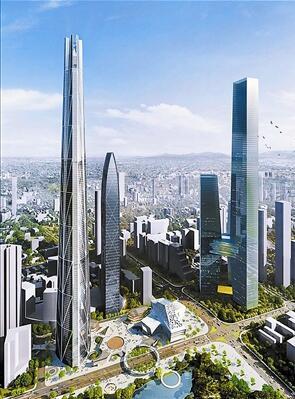 深圳拟建739米全球第二高摩天楼(图)
