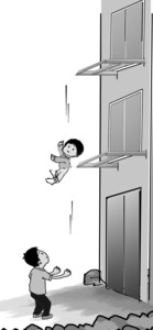 安徽：3岁女孩从三楼掉下 10岁男孩冲上前将其接住