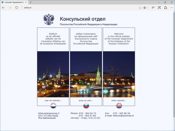 俄罗斯驻荷兰大使馆被黑 护照号码和个人信息