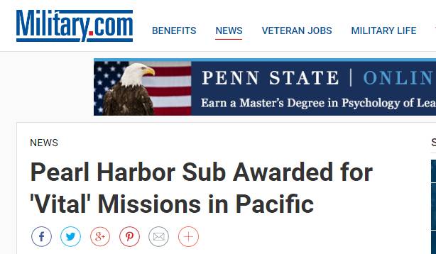 这艘核潜艇潜伏在中国家门口，获颁美国海军大奖