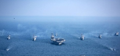 韩媒:卡尔文森号航母在朝鲜半岛进行无限期演习