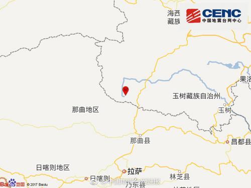 青海唐古拉地区发生4.8级地震