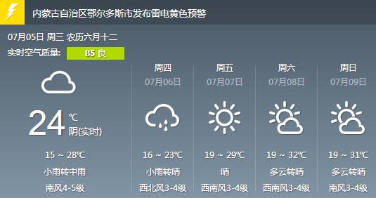 大雨来了!伴有雷电、大风、冰雹!未来几天内蒙