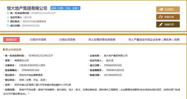 恒大地产集团总部搬迁工作已开始 月底前正式迁入深圳