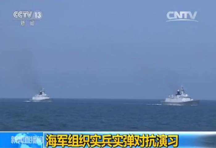 海军三大舰队在渤海黄海实弹演习对海陆突击