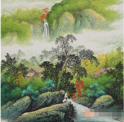 著名画家王宁设色山水画欣赏 耳目一新的视觉